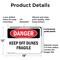 Signmission Keep Off Dunes Fragile, 18 in W x Rectangle, Plastic OS-2PACK-DS-P-1218-L-2503 - alternate 2